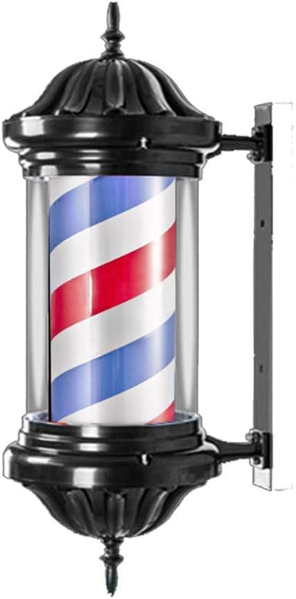 YLKCU Poste de barbero Retro Barbershop LED Barbers Pole, Peluquería