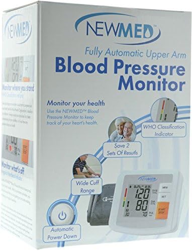 Newmed Upper Arm Blood Pressure Monitor - Battery Operated - LCD display - Fully Automatic - Easy to read