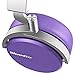 Bluedio Vinyl Stereo Rotary Bluetooth 4.1 Headphones Wireless Headsets with Mic Fashionable On-Ear for Cell Phone/TV/PC (Purple)