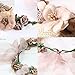 Flower Crown Headband Rattan Vine Wreath Garland Floral Beach Wedding Bridal Hair Hoop Leaf Ribbon Party Decoration Headdress Headwear Handmade Headpiece Girls Kids Hair Accessories 2 Pack Coffee