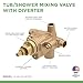 Symmons S-46-2X-BODY Temptrol Brass Pressure-Balancing Tub and Shower Valve with Service Stops and Integral Diverter