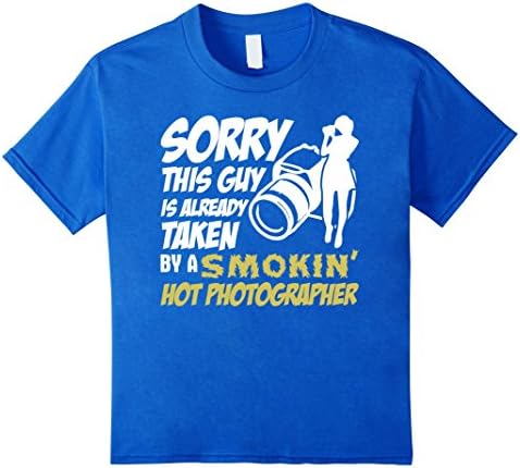 unisex-child This Guy Is Taken By A Smokin' Hot Photographer T-Shirt 6 Royal Blue