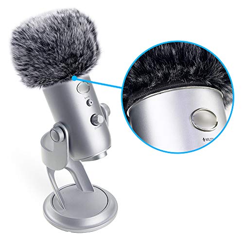 Foam Microphone Windscreen with Furry Windscreen Muff Mic Wind Cover