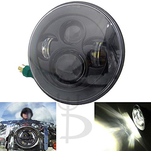 Demon's Cycle 7" Black LED Projection Headlight for Harley