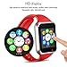 Padgene Bluetooth Smart Watch GSM Phone Watch with Camera for Samsung Nexus HTC Sony and Other Android Smartphones, (Red2)