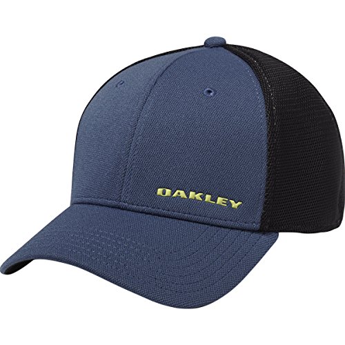 Oakley Men's Silicon Bark Trucker 4.0 Cap, Large/X-Large, Blue Indigo