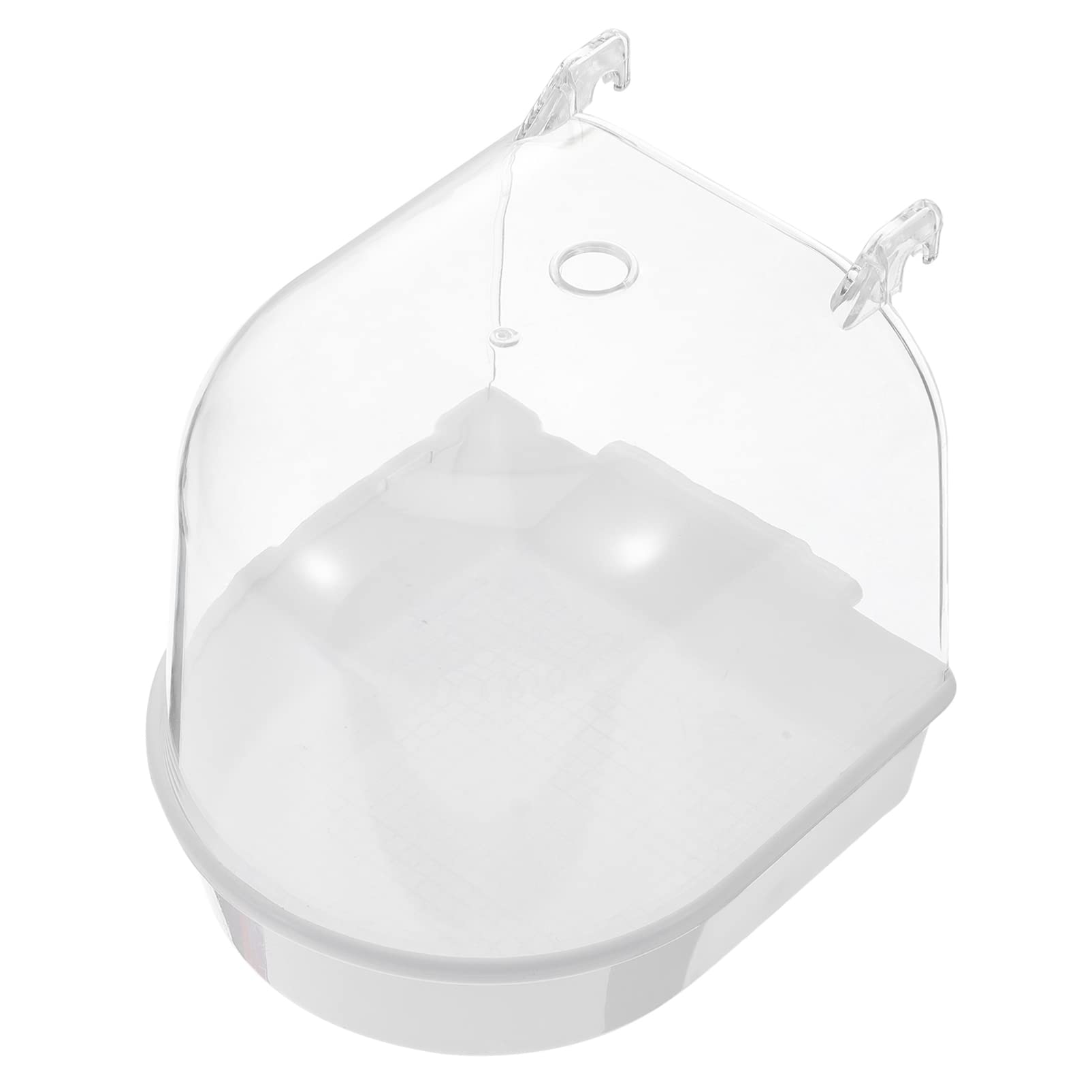 Alipis Budgie Accessories Bird Bath Box Parrot Caged Bird Bathing Tub Bath Covered Cage Accessory Supplies for Canary Parakeet Cleaning Toys