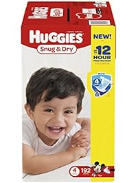 Huggies Snug & Dry Diapers, Size 4, 192 Count (One Month Supply) (Packaging may vary)