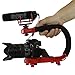 RØDE VideoMic GO + CAM CADDIE Scorpion JR (RED) - Compact On Camera Microphone with Ryocote Lyre Shock Mount + Hand Held Stabilizer Grip
