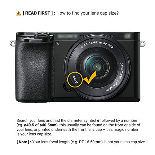 2Pack JJC 40.5mm Front Lens Cap Cover with Cap Keeper for Sony ZVE10