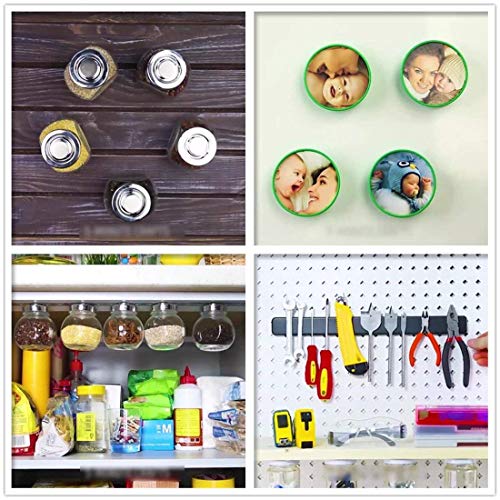 Refrigerator Magnets Premium Brushed Nickel Fridge Magnets, DIY Small Multi-Use Round Magnets for Science, Crafts, Office, Whiteboard, Map (100 PCS) - Thumbnail 7