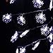 LoiStu 16ft / 40LED Christmas Snowflake String Light Fairy Lights for Party, Wedding, Interior, Garden, Festival Decoration (White)