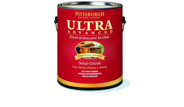 Pittsburgh Paints Stains Ultra Advanced Solid Color Clear Wood Stain Sealant 1 Gal Amazon Ca Home Kitchen