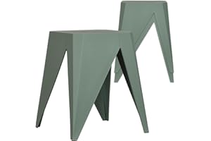 ISL Furnishings InterSpaceLiving Zuho Multi-Use Stool (2, Smoke Green)