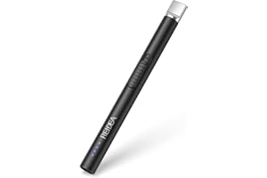 REIDEA Lighter Electric S4 Pro USB Rechargeable Safety Lock with LED Battery Indicator Flameless Windproof Arc Plasma Lighter for Candle, Fireworks (Black)