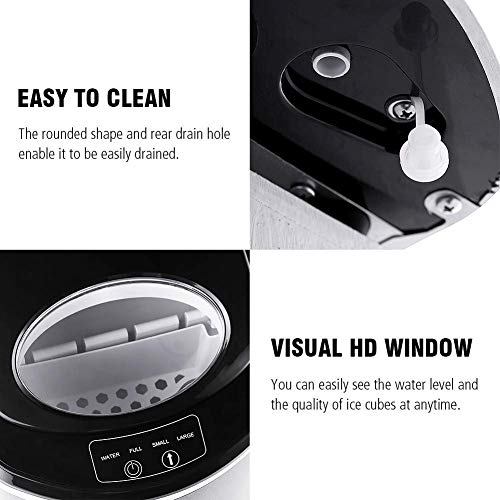 Oylus Stainless Steel Ice Maker Countertop Ice Machine for Home Kitchen Electric Ice Cube Maker - Makes 9 Ice Cubes in 7 Minutes - 26lbs Daily Perfect for Water Bottles, Mixed Drinks - Thumbnail 3
