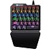 One Handed Keyboard One-Handed Mechanical Gaming Keyboard RGB LED Backlit SADES Portable Mini Gaming Keypad for LOL/PUBG/Wow/Dota/OW/Fps Game