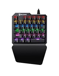 Teclado mecánico de una sola mano con retroiluminación LED RGB SADES Mini teclado portátil para juegos LOL PUBG Fortnite WOW DOTA OW