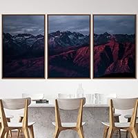 3 Piece Framed Canvas Wall Art Mountain Landscape Canvas Prints Home Artwork Decoration for Living Room,Bedroom - 16
