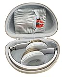 Gold On-Ear Headphone Case for Beats Solo3, Solo2 Wired, Solo HD Wired, Mkay Wireless, Esonstyle, Riwbox XBT-80, iJoy, Edifier W820BT, Sonixx BTX1, Shape & Color Matching
