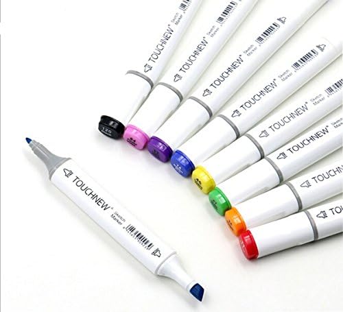 TouchNew Art Sketch Twin Marker Pens Broad Fine Point Alcohol Graphic (168 colors)