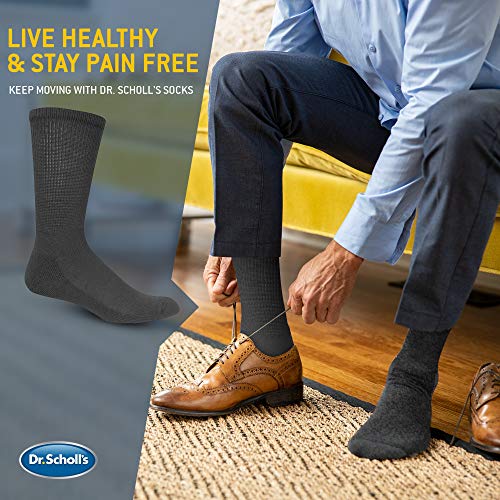 Dr. Scholl's Men's 4 Pack Diabetic and Circulatory NonBinding Crew
