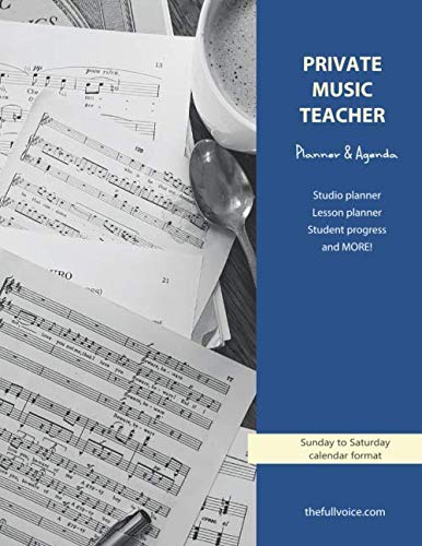 2020/21 Private Music Teacher Planner and Agenda
