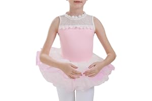 SEAUR Ballet Leotards for Girls Tutu Fluffy Ruffle Snap Crotch Ballerina Costume Toddler Dance Dress Outfits