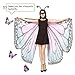 Halloween Butterfly Wings for Women, 3PCS Butterfly Shawl Party Costume Cloak with Mask and Headband (Pink)