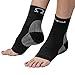 Omega Therapeutics Compression Foot Sleeve [Pair] - Support & Pain Relief From Plantar Fasciitis & Heel Spurs w/ Added Benefit Of Improved Blood Circulation-large