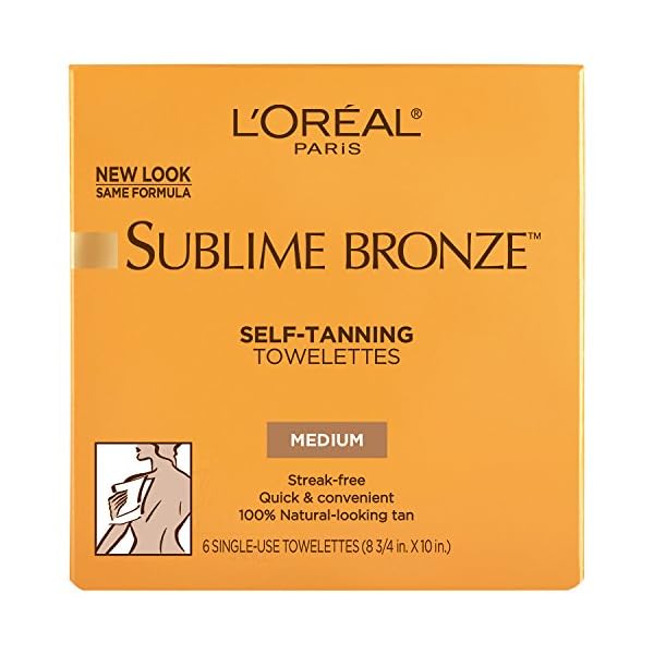 LOreal-Paris-Skincare-Sublime-Bronze-Sunless-Tanning-Towelettes-Fast-Drying-Streak-Free-Self-Tanner-6-ct L'Oréal Paris Skincare Sublime Bronze Sunless Tanning Towelettes, Fast-Drying, Streak-Free Self Tanner, 6 ct.