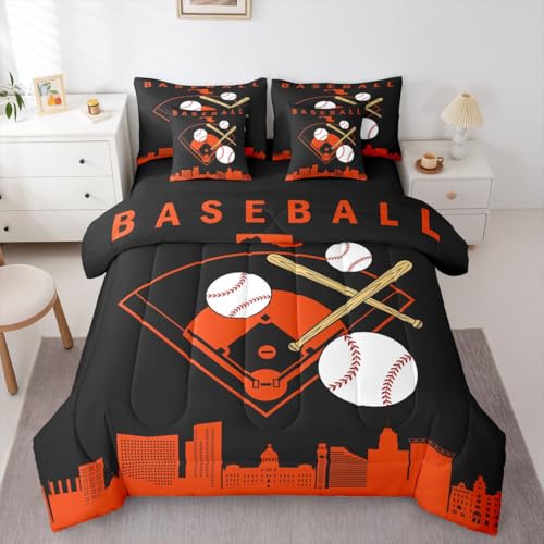 erose bridal Baseball Comforter Set Queen