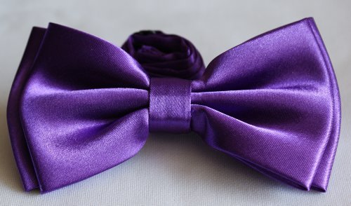 Brand New Awesome Silk Feel Shine "Purple" Men's Tuxedo BOW TIE