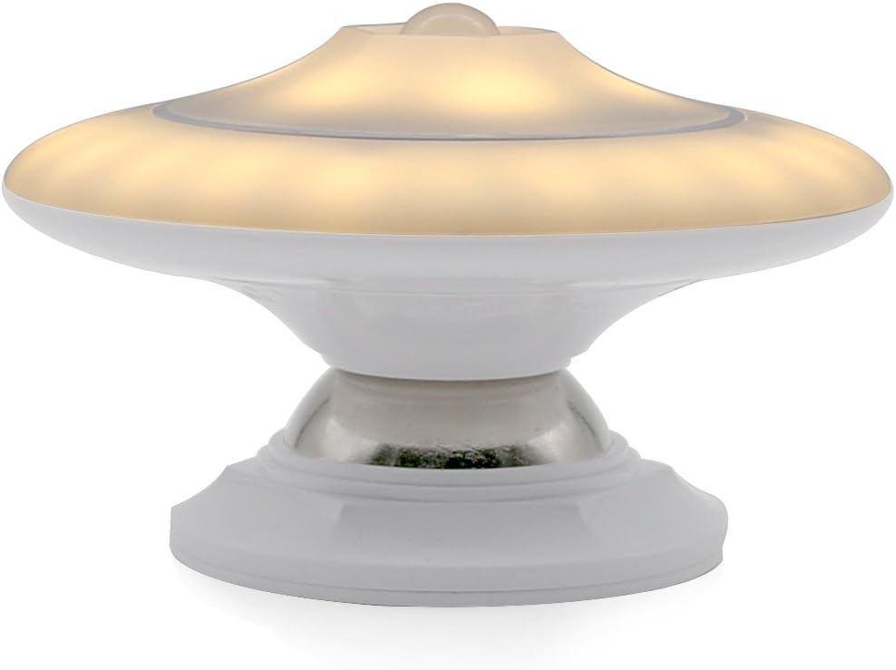 UFO Motion Sensor Night Light, SCOPOW Security Lamp USB Rechargeable 360°Rotating Wall Lamp with Detachable Magnetic Holder Body Detector Lamp for Bedroom Bathroom Stair Hallway Closet Garage