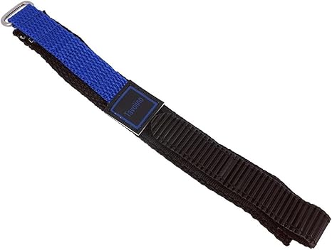 Minott para banda | Reloj de pulsera durchzug banda Velcro banda Tavo Lino Negro/Azul 14 mm