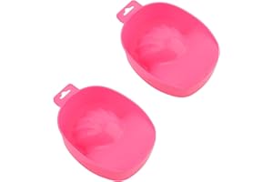 Azure Zone, 2 Pack Manicure Bowls Nail Soaking Soak Off Tray Care Spa Tool Pink