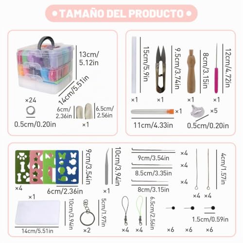 BDHYYM Wool Felt 36 Colors Needle Felt Kit with Wool Felt Tools Suitable for Beginners in Felt Craft Creative Handmade 119 Pieces