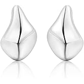 Chunky Gold Dangle Earrings For Women Gold Plated Statement Earrings Large Minimalist Geometric Long Triangle Exaggerated Stud Earring For Women Trendy