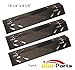 Hongso PPA521 (3-Pack) Porcelain Steel Heat Plates, Heat Shield, Heat Tent, Burner Cover Replacement for Kenmore 119.16144210, 119.162300, 119.162310 Gas Grill Models (16 1/4