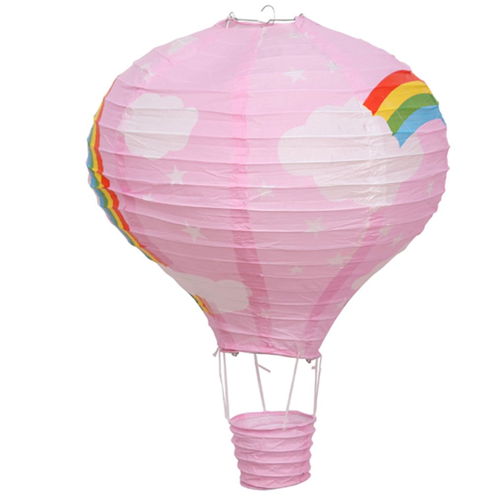 She's Shining Women Home Bedroom Decoration Rainbow Balloon Lampshades Paper Lantern Pink