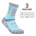 YUEDGE Women's Outdoor Hiking Socks Moisture Wicking Cotton Cushioned Crew Athletic Socks Padded Boot Socks For Women Size 6-9, Mulitcolor, 5 Pairs