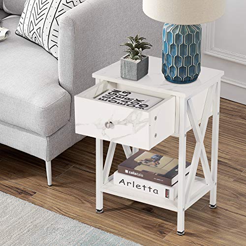 VECELO Versatile Nightstands XDesign Side End Table Night Stand