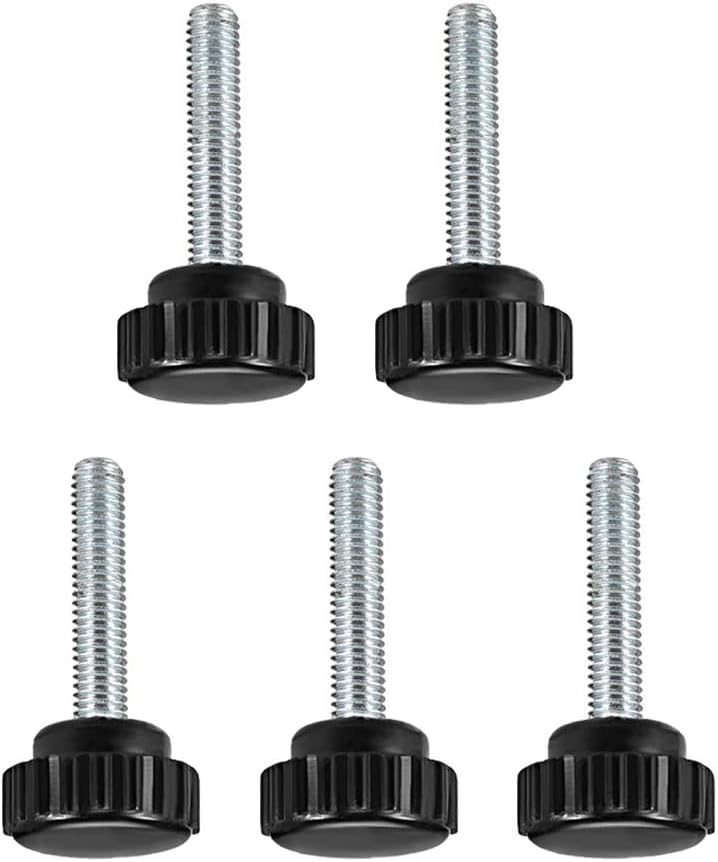 MACHSWON Knurled Clamping Knobs Saw Drill Press Lathe and Routing Jigs Packaging Machinery Printing Equipment Hand Clamping Handle Bolt Hand Knob Screw Replacement Parts M6 x 25mm 5pcs