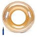 Gorse Transparent Inflatable Tube Swim Tube Glitter Swim Ring Raft Durable Round Summer Pool Float Inflatable Swim Inner Tube for Adults Summer Swim Pool Thicken (Gold 35.4inch)