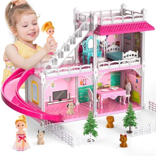 Pink Baby Doll House Toy Doll House Early Childhood Dollhouse Baby