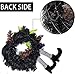FLASH WORLD Witch Halloween Wreath,24’’×24’’ Hat Legs Pumpkin Door Decorations, Artificial Handmade Wreath for Front Door or Indoor Wall Décor to Celebrate Halloween (Round)
