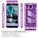 LeYi for Galaxy J7 Refine/ J7 2018/ J7 Star/ J7 Top/ J7 Aura/J7 Aero/Crown/Eon Case w/Tempered Glass Screen Protector for Girls Women,Seashell Pattern Marble Phone Case for J7 V 2nd Gen Purple