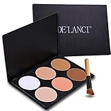 FiveBull Professional 6 Warm Color Cosmetic Foundation Concealer Camouflage Contour Makeup Palette Set Face Contouring Kit with Makeup Brushes (6 Color) by FiveBull