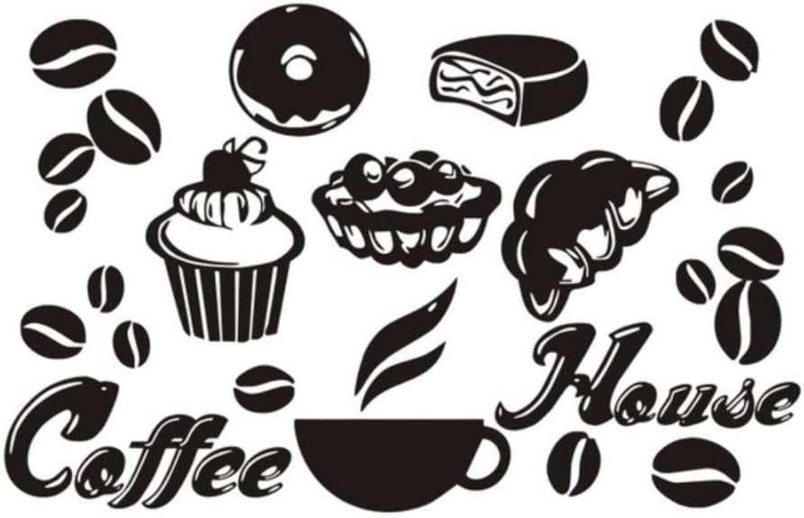 sufengshop Etiqueta engomada del vinilo del pan del postre del café