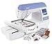 Brother PE770 Embroidery Machine + Grand Slam Package Includes 64 Embroidery Threads + Prewound Bobbins + Cap Hoop + Sock Hoop + Stabilizer + 15,000 Embroidery Designs + Scissors